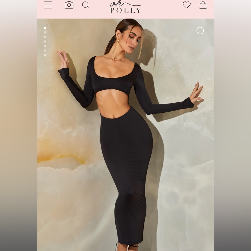 Long sleeve cut out maxi dress